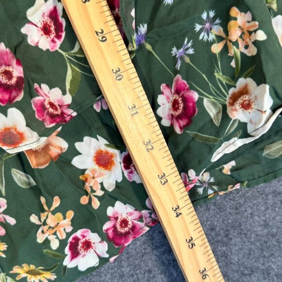Parker Womens Silk Satin Mini Dress Cacti Daisy Green Size 8 Summer Boho NWT Lux - Picture 10 of 12
